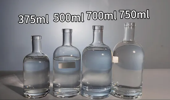 1000ml Super Flint Glass Spirit Bottle Gin Whisky Rum Vodka Wine Glass Bottles with Lid